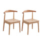 Indoor Scandinavian Side Chair Upholstered Open Back Wood Dining Room Chair Natural 2 Piece Set Clearhalo ' kitchen&dining_furn' 'Dining Chairs' 'Dining Tables & Seating' 'dining_chair' 'furn' 'furn_dining_chair' 'Furniture' 'furniture_dining_chair' 'Kitchen & Dining Furniture' 'kitchen' 4066491