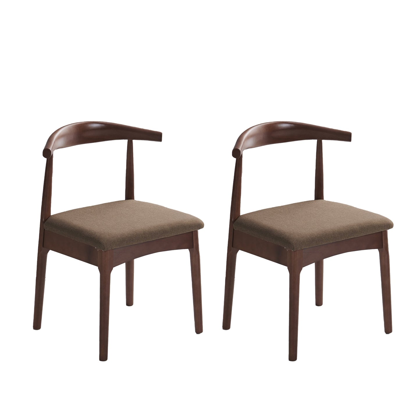 Indoor Scandinavian Side Chair Upholstered Open Back Wood Dining Room Chair Coffee 2 Piece Set Clearhalo ' kitchen&dining_furn' 'Dining Chairs' 'Dining Tables & Seating' 'dining_chair' 'furn' 'furn_dining_chair' 'Furniture' 'furniture_dining_chair' 'Kitchen & Dining Furniture' 'kitchen' 4066497