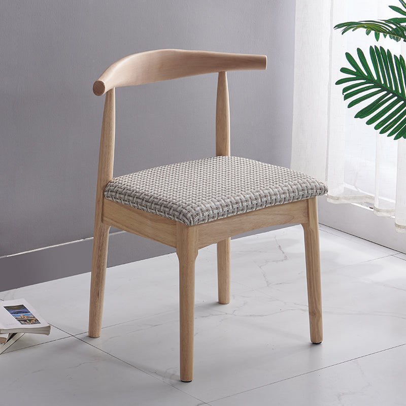 Indoor Scandinavian Side Chair Upholstered Open Back Wood Dining Room Chair Gray-White 1 Piece Clearhalo ' kitchen&dining_furn' 'Dining Chairs' 'Dining Tables & Seating' 'dining_chair' 'furn' 'furn_dining_chair' 'Furniture' 'furniture_dining_chair' 'Kitchen & Dining Furniture' 'kitchen' 4066499