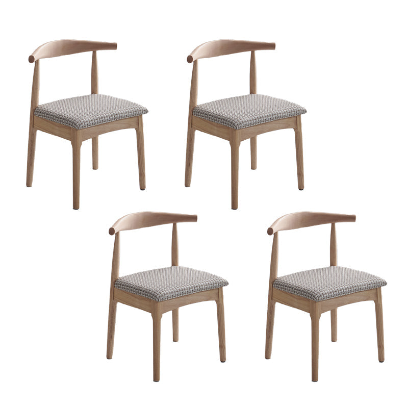 Indoor Scandinavian Side Chair Upholstered Open Back Wood Dining Room Chair Gray-White 4 Piece Set Clearhalo ' kitchen&dining_furn' 'Dining Chairs' 'Dining Tables & Seating' 'dining_chair' 'furn' 'furn_dining_chair' 'Furniture' 'furniture_dining_chair' 'Kitchen & Dining Furniture' 'kitchen' 4066501