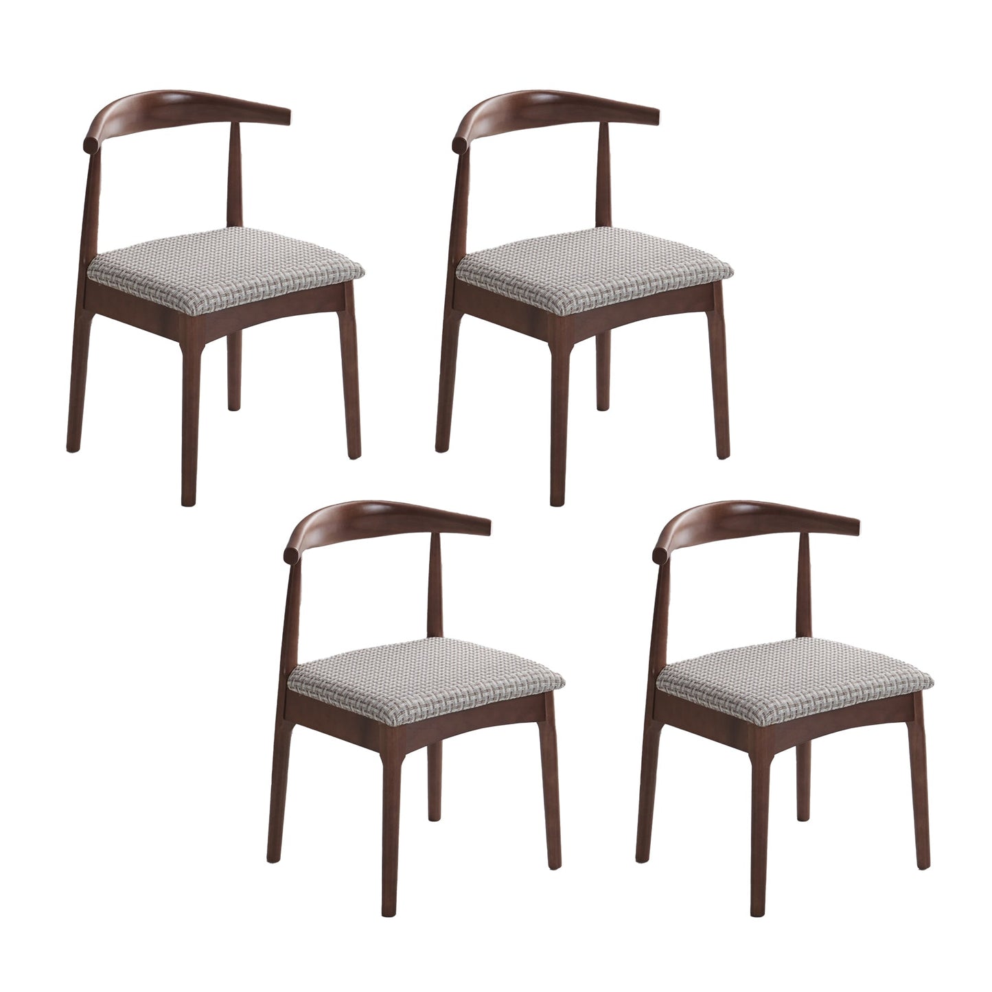 Indoor Scandinavian Side Chair Upholstered Open Back Wood Dining Room Chair Light Gray-White 4 Piece Set Clearhalo ' kitchen&dining_furn' 'Dining Chairs' 'Dining Tables & Seating' 'dining_chair' 'furn' 'furn_dining_chair' 'Furniture' 'furniture_dining_chair' 'Kitchen & Dining Furniture' 'kitchen' 4066504