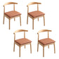 Indoor Scandinavian Side Chair Upholstered Open Back Wood Dining Room Chair Brown 4 Piece Set Clearhalo ' kitchen&dining_furn' 'Dining Chairs' 'Dining Tables & Seating' 'dining_chair' 'furn' 'furn_dining_chair' 'Furniture' 'furniture_dining_chair' 'Kitchen & Dining Furniture' 'kitchen' 4066510