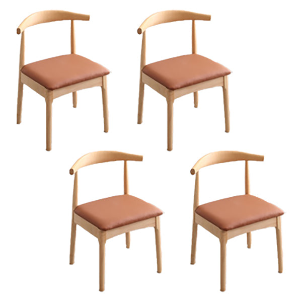 Indoor Scandinavian Side Chair Upholstered Open Back Wood Dining Room Chair Brown 4 Piece Set Clearhalo ' kitchen&dining_furn' 'Dining Chairs' 'Dining Tables & Seating' 'dining_chair' 'furn' 'furn_dining_chair' 'Furniture' 'furniture_dining_chair' 'Kitchen & Dining Furniture' 'kitchen' 4066510