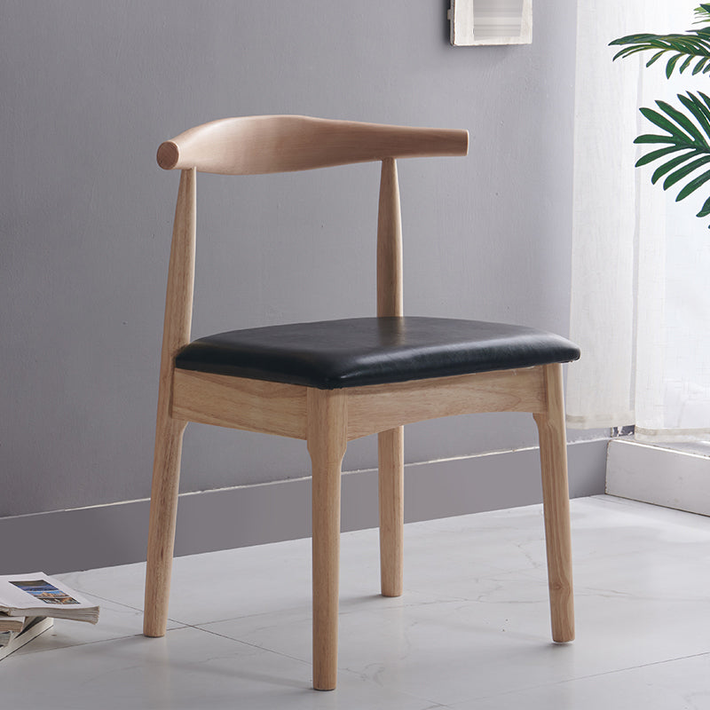 Indoor Scandinavian Side Chair Upholstered Open Back Wood Dining Room Chair Black 1 Piece Clearhalo ' kitchen&dining_furn' 'Dining Chairs' 'Dining Tables & Seating' 'dining_chair' 'furn' 'furn_dining_chair' 'Furniture' 'furniture_dining_chair' 'Kitchen & Dining Furniture' 'kitchen' 4066511