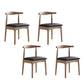 Indoor Scandinavian Side Chair Upholstered Open Back Wood Dining Room Chair Black 4 Piece Set Clearhalo ' kitchen&dining_furn' 'Dining Chairs' 'Dining Tables & Seating' 'dining_chair' 'furn' 'furn_dining_chair' 'Furniture' 'furniture_dining_chair' 'Kitchen & Dining Furniture' 'kitchen' 4066513