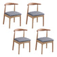 Indoor Scandinavian Side Chair Upholstered Open Back Wood Dining Room Chair Grey 4 Piece Set Clearhalo ' kitchen&dining_furn' 'Dining Chairs' 'Dining Tables & Seating' 'dining_chair' 'furn' 'furn_dining_chair' 'Furniture' 'furniture_dining_chair' 'Kitchen & Dining Furniture' 'kitchen' 4066516