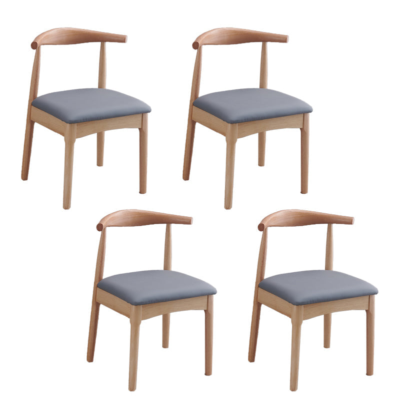 Indoor Scandinavian Side Chair Upholstered Open Back Wood Dining Room Chair Grey 4 Piece Set Clearhalo ' kitchen&dining_furn' 'Dining Chairs' 'Dining Tables & Seating' 'dining_chair' 'furn' 'furn_dining_chair' 'Furniture' 'furniture_dining_chair' 'Kitchen & Dining Furniture' 'kitchen' 4066516