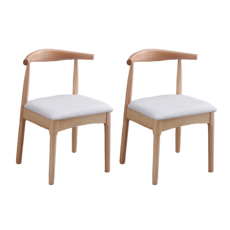 Indoor Scandinavian Side Chair Upholstered Open Back Wood Dining Room Chair White 2 Piece Set Clearhalo ' kitchen&dining_furn' 'Dining Chairs' 'Dining Tables & Seating' 'dining_chair' 'furn' 'furn_dining_chair' 'Furniture' 'furniture_dining_chair' 'Kitchen & Dining Furniture' 'kitchen' 4066518