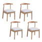 Indoor Scandinavian Side Chair Upholstered Open Back Wood Dining Room Chair White 4 Piece Set Clearhalo ' kitchen&dining_furn' 'Dining Chairs' 'Dining Tables & Seating' 'dining_chair' 'furn' 'furn_dining_chair' 'Furniture' 'furniture_dining_chair' 'Kitchen & Dining Furniture' 'kitchen' 4066519