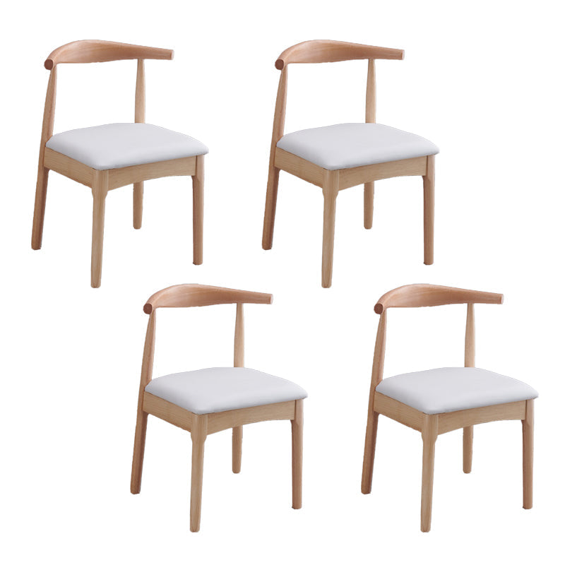 Indoor Scandinavian Side Chair Upholstered Open Back Wood Dining Room Chair White 4 Piece Set Clearhalo ' kitchen&dining_furn' 'Dining Chairs' 'Dining Tables & Seating' 'dining_chair' 'furn' 'furn_dining_chair' 'Furniture' 'furniture_dining_chair' 'Kitchen & Dining Furniture' 'kitchen' 4066519