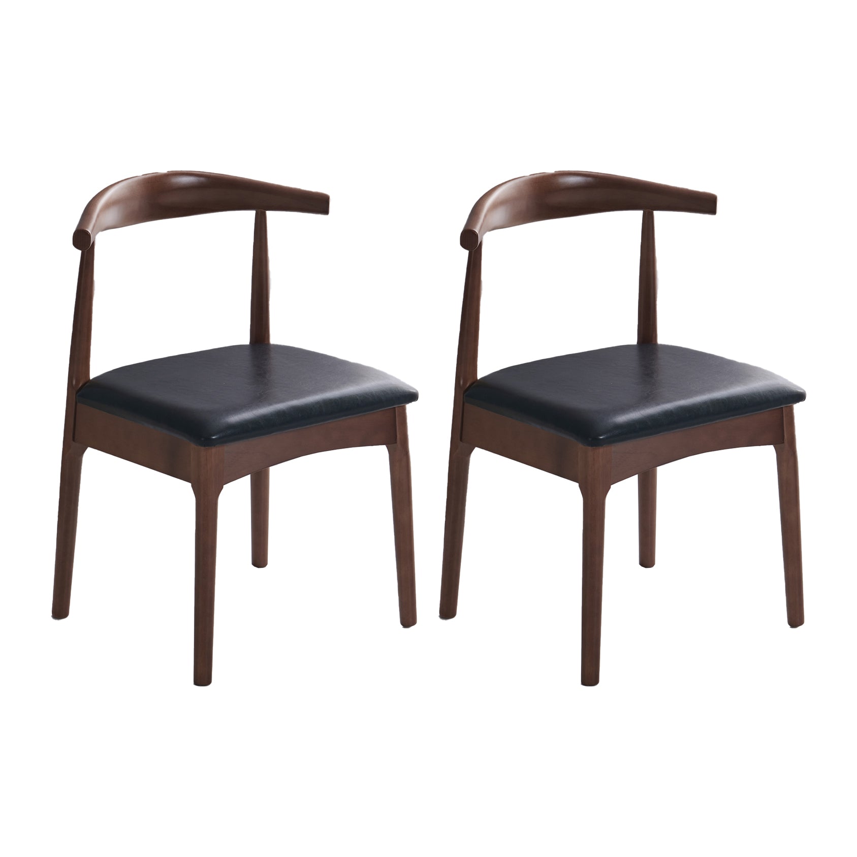 Indoor Scandinavian Side Chair Upholstered Open Back Wood Dining Room Chair Gloss Black 2 Piece Set Clearhalo ' kitchen&dining_furn' 'Dining Chairs' 'Dining Tables & Seating' 'dining_chair' 'furn' 'furn_dining_chair' 'Furniture' 'furniture_dining_chair' 'Kitchen & Dining Furniture' 'kitchen' 4066521