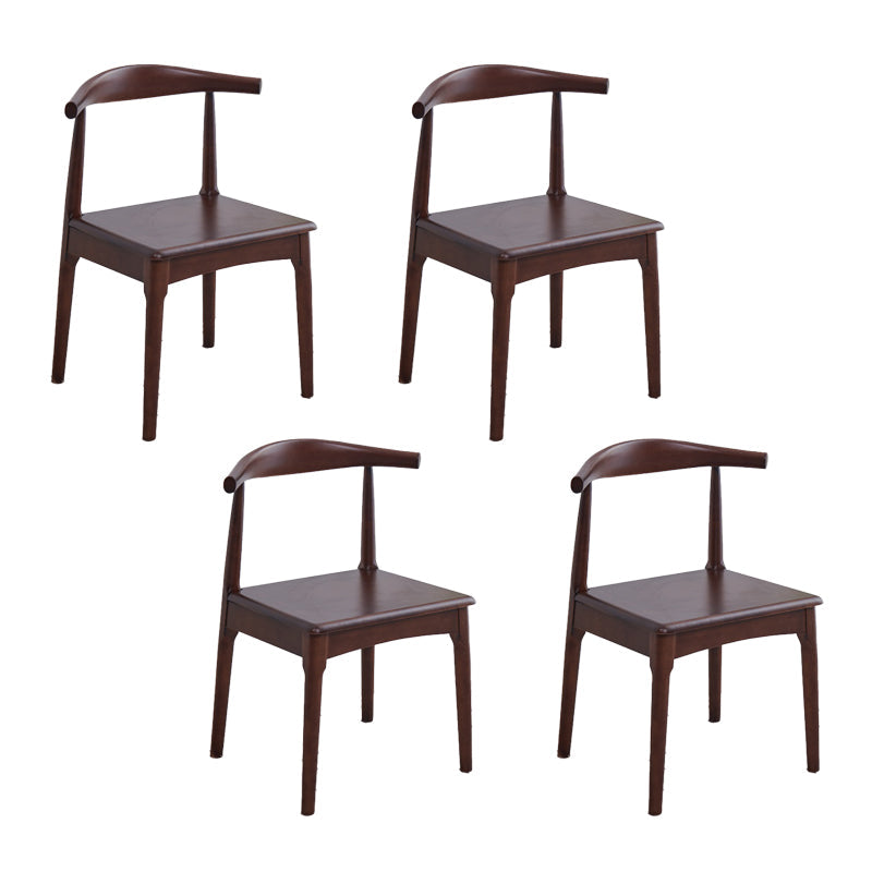 Indoor Scandinavian Side Chair Upholstered Open Back Wood Dining Room Chair Walnut 4 Piece Set Clearhalo ' kitchen&dining_furn' 'Dining Chairs' 'Dining Tables & Seating' 'dining_chair' 'furn' 'furn_dining_chair' 'Furniture' 'furniture_dining_chair' 'Kitchen & Dining Furniture' 'kitchen' 4066528