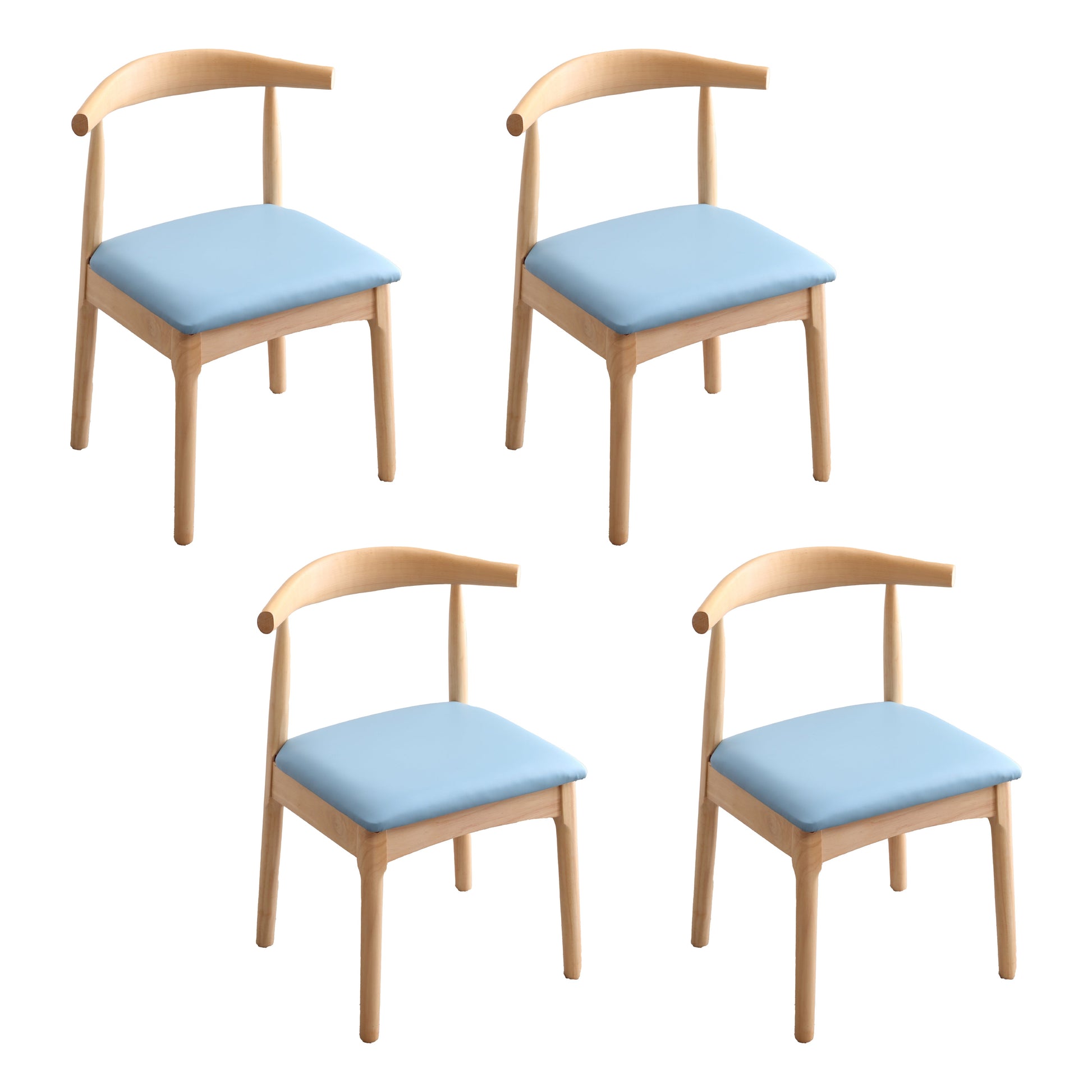 Indoor Scandinavian Side Chair Upholstered Open Back Wood Dining Room Chair Blue 4 Piece Set Clearhalo ' kitchen&dining_furn' 'Dining Chairs' 'Dining Tables & Seating' 'dining_chair' 'furn' 'furn_dining_chair' 'Furniture' 'furniture_dining_chair' 'Kitchen & Dining Furniture' 'kitchen' 4066531