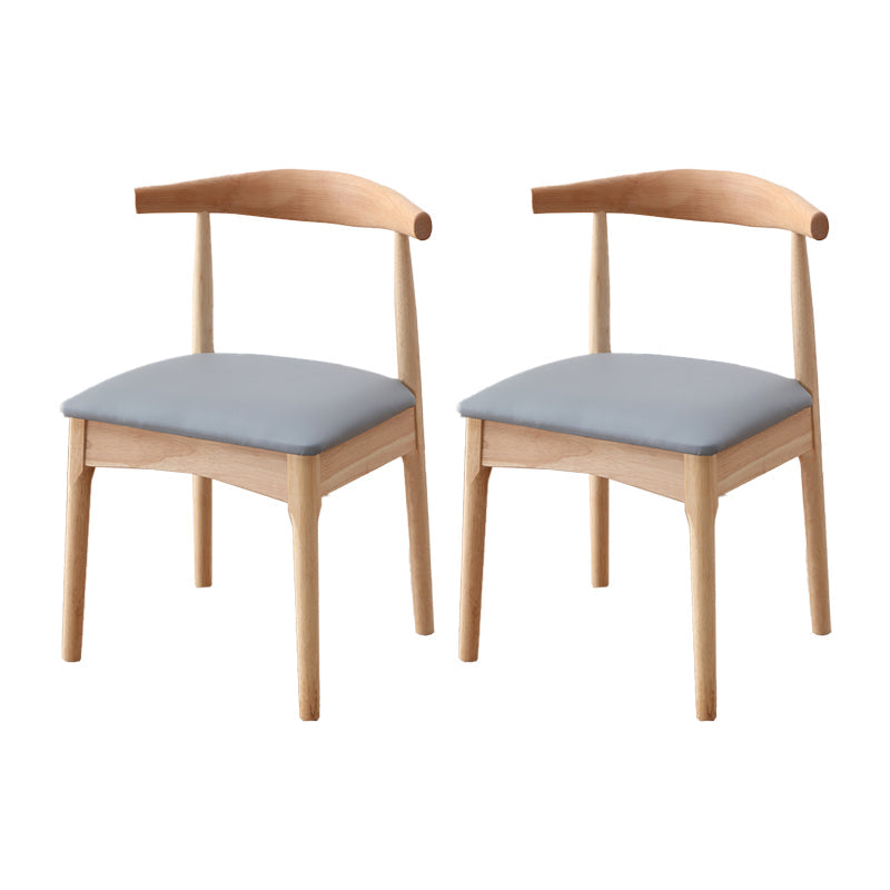 Indoor Scandinavian Side Chair Upholstered Wood Open Back Dining Room Chair (Set of 2) Dark Gray Clearhalo ' kitchen&dining_furn' 'Dining Chairs' 'Dining Tables & Seating' 'dining_chair' 'furn' 'furn_dining_chair' 'Furniture' 'furniture_dining_chair' 'Kitchen & Dining Furniture' 'kitchen' 4066537