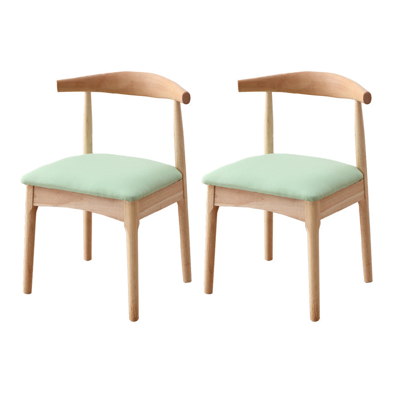 Indoor Scandinavian Side Chair Upholstered Wood Open Back Dining Room Chair (Set of 2) Blue-Green Clearhalo ' kitchen&dining_furn' 'Dining Chairs' 'Dining Tables & Seating' 'dining_chair' 'furn' 'furn_dining_chair' 'Furniture' 'furniture_dining_chair' 'Kitchen & Dining Furniture' 'kitchen' 4066538