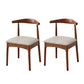 Indoor Scandinavian Side Chair Upholstered Wood Open Back Dining Room Chair (Set of 2) Khaki Clearhalo ' kitchen&dining_furn' 'Dining Chairs' 'Dining Tables & Seating' 'dining_chair' 'furn' 'furn_dining_chair' 'Furniture' 'furniture_dining_chair' 'Kitchen & Dining Furniture' 'kitchen' 4066540