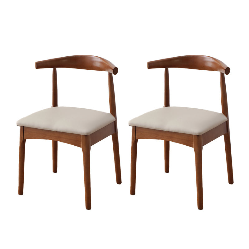 Indoor Scandinavian Side Chair Upholstered Wood Open Back Dining Room Chair (Set of 2) Khaki Clearhalo ' kitchen&dining_furn' 'Dining Chairs' 'Dining Tables & Seating' 'dining_chair' 'furn' 'furn_dining_chair' 'Furniture' 'furniture_dining_chair' 'Kitchen & Dining Furniture' 'kitchen' 4066540