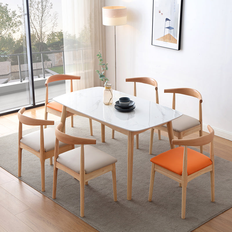 Indoor Scandinavian Side Chair Upholstered Wood Open Back Dining Room Chair (Set of 2) Clearhalo ' kitchen&dining_furn' 'Dining Chairs' 'Dining Tables & Seating' 'dining_chair' 'furn' 'furn_dining_chair' 'Furniture' 'furniture_dining_chair' 'Kitchen & Dining Furniture' 'kitchen' 4066541