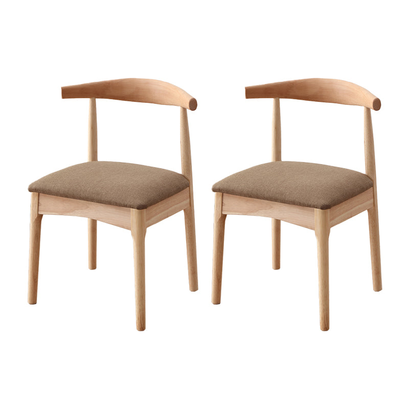 Indoor Scandinavian Side Chair Upholstered Wood Open Back Dining Room Chair (Set of 2) Brown Clearhalo ' kitchen&dining_furn' 'Dining Chairs' 'Dining Tables & Seating' 'dining_chair' 'furn' 'furn_dining_chair' 'Furniture' 'furniture_dining_chair' 'Kitchen & Dining Furniture' 'kitchen' 4066542