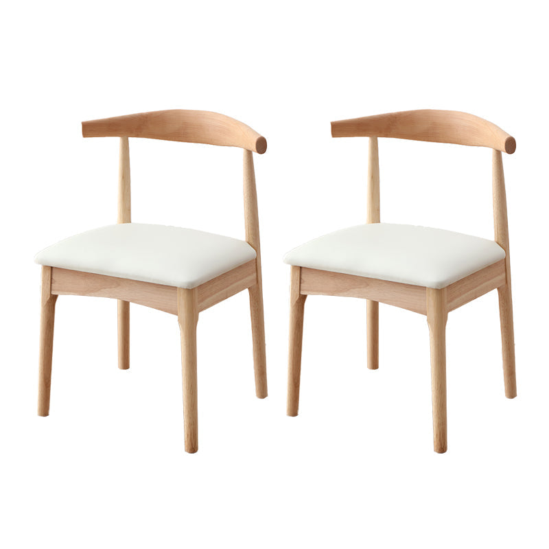 Indoor Scandinavian Side Chair Upholstered Wood Open Back Dining Room Chair (Set of 2) White Clearhalo ' kitchen&dining_furn' 'Dining Chairs' 'Dining Tables & Seating' 'dining_chair' 'furn' 'furn_dining_chair' 'Furniture' 'furniture_dining_chair' 'Kitchen & Dining Furniture' 'kitchen' 4066545