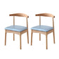 Indoor Scandinavian Side Chair Upholstered Wood Open Back Dining Room Chair (Set of 2) Sky Blue Clearhalo ' kitchen&dining_furn' 'Dining Chairs' 'Dining Tables & Seating' 'dining_chair' 'furn' 'furn_dining_chair' 'Furniture' 'furniture_dining_chair' 'Kitchen & Dining Furniture' 'kitchen' 4066546