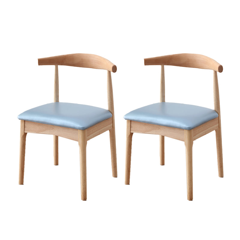 Indoor Scandinavian Side Chair Upholstered Wood Open Back Dining Room Chair (Set of 2) Sky Blue Clearhalo ' kitchen&dining_furn' 'Dining Chairs' 'Dining Tables & Seating' 'dining_chair' 'furn' 'furn_dining_chair' 'Furniture' 'furniture_dining_chair' 'Kitchen & Dining Furniture' 'kitchen' 4066546