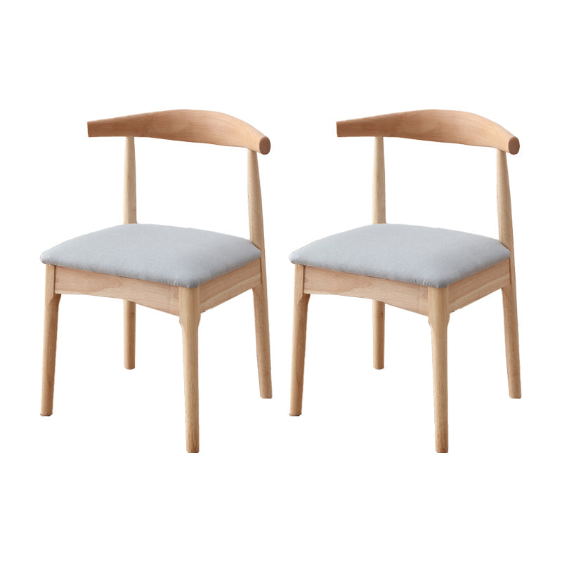 Indoor Scandinavian Side Chair Upholstered Wood Open Back Dining Room Chair (Set of 2) Light Gray Clearhalo ' kitchen&dining_furn' 'Dining Chairs' 'Dining Tables & Seating' 'dining_chair' 'furn' 'furn_dining_chair' 'Furniture' 'furniture_dining_chair' 'Kitchen & Dining Furniture' 'kitchen' 4066551