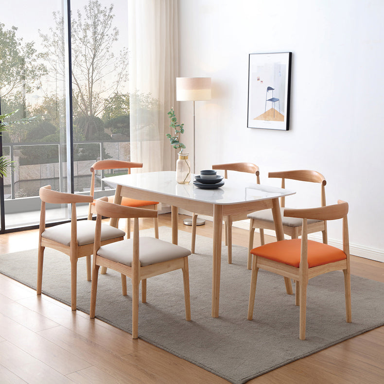 Indoor Scandinavian Side Chair Upholstered Wood Open Back Dining Room Chair (Set of 2) Clearhalo ' kitchen&dining_furn' 'Dining Chairs' 'Dining Tables & Seating' 'dining_chair' 'furn' 'furn_dining_chair' 'Furniture' 'furniture_dining_chair' 'Kitchen & Dining Furniture' 'kitchen' 4066552