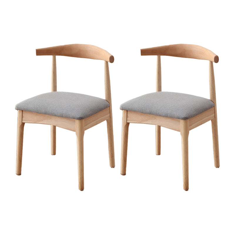 Indoor Scandinavian Side Chair Upholstered Wood Open Back Dining Room Chair (Set of 2) Grey Clearhalo ' kitchen&dining_furn' 'Dining Chairs' 'Dining Tables & Seating' 'dining_chair' 'furn' 'furn_dining_chair' 'Furniture' 'furniture_dining_chair' 'Kitchen & Dining Furniture' 'kitchen' 4066553