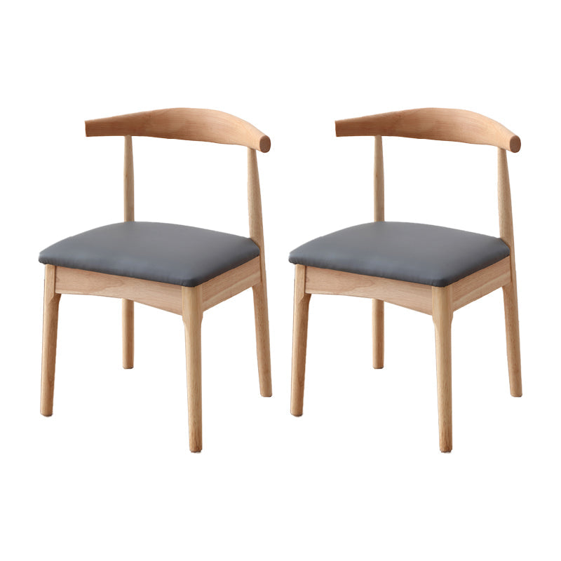 Indoor Scandinavian Side Chair Upholstered Wood Open Back Dining Room Chair (Set of 2) Dark Gray-Black Clearhalo ' kitchen&dining_furn' 'Dining Chairs' 'Dining Tables & Seating' 'dining_chair' 'furn' 'furn_dining_chair' 'Furniture' 'furniture_dining_chair' 'Kitchen & Dining Furniture' 'kitchen' 4066555