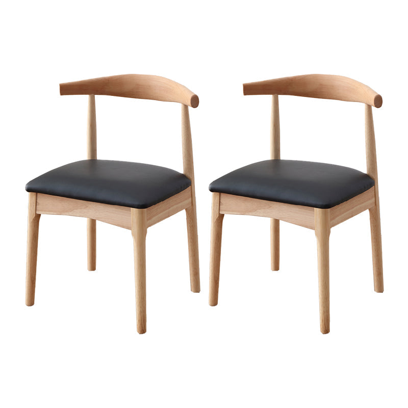 Indoor Scandinavian Side Chair Upholstered Wood Open Back Dining Room Chair (Set of 2) Black Clearhalo ' kitchen&dining_furn' 'Dining Chairs' 'Dining Tables & Seating' 'dining_chair' 'furn' 'furn_dining_chair' 'Furniture' 'furniture_dining_chair' 'Kitchen & Dining Furniture' 'kitchen' 4066556