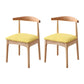 Indoor Scandinavian Side Chair Upholstered Wood Open Back Dining Room Chair (Set of 2) Yellow Clearhalo ' kitchen&dining_furn' 'Dining Chairs' 'Dining Tables & Seating' 'dining_chair' 'furn' 'furn_dining_chair' 'Furniture' 'furniture_dining_chair' 'Kitchen & Dining Furniture' 'kitchen' 4066559