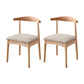 Indoor Scandinavian Side Chair Upholstered Wood Open Back Dining Room Chair (Set of 2) Light Khaki Clearhalo ' kitchen&dining_furn' 'Dining Chairs' 'Dining Tables & Seating' 'dining_chair' 'furn' 'furn_dining_chair' 'Furniture' 'furniture_dining_chair' 'Kitchen & Dining Furniture' 'kitchen' 4066561