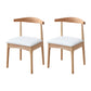 Indoor Scandinavian Side Chair Upholstered Wood Open Back Dining Room Chair (Set of 2) Off-White Clearhalo ' kitchen&dining_furn' 'Dining Chairs' 'Dining Tables & Seating' 'dining_chair' 'furn' 'furn_dining_chair' 'Furniture' 'furniture_dining_chair' 'Kitchen & Dining Furniture' 'kitchen' 4066562
