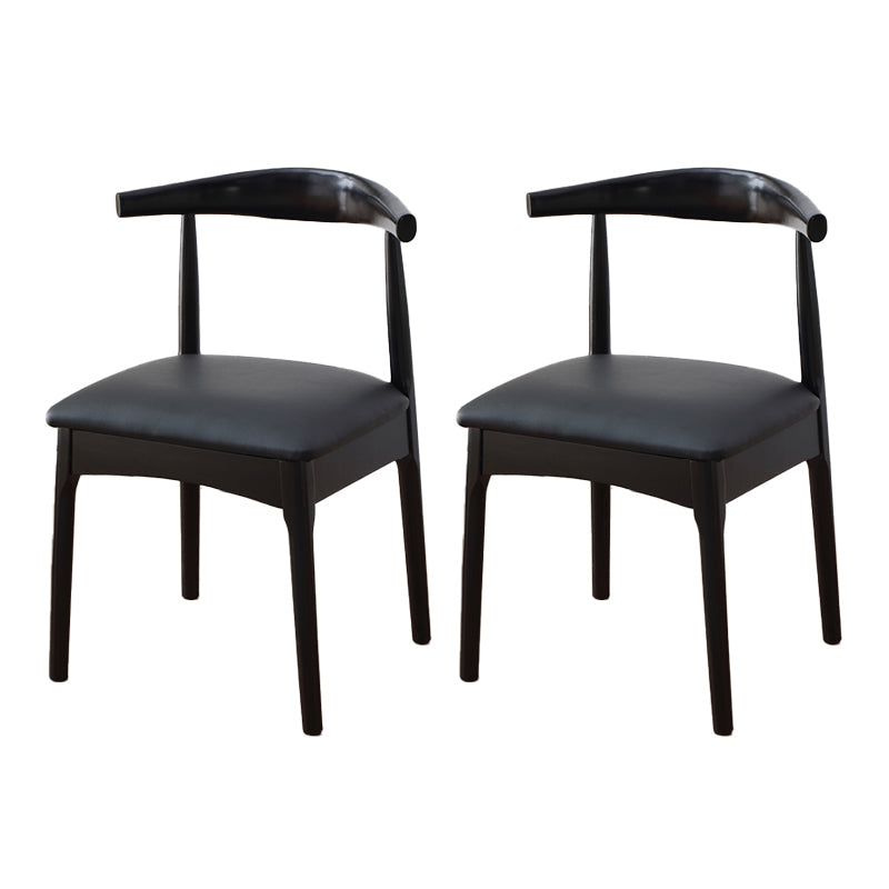Indoor Scandinavian Side Chair Upholstered Wood Open Back Dining Room Chair (Set of 2) Textured Black Clearhalo ' kitchen&dining_furn' 'Dining Chairs' 'Dining Tables & Seating' 'dining_chair' 'furn' 'furn_dining_chair' 'Furniture' 'furniture_dining_chair' 'Kitchen & Dining Furniture' 'kitchen' 4066563