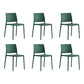 Nordic Style Plastic Dining Chair Open Back Dining Side Chair for Restaurant Dark Green 6 Piece Set Clearhalo ' kitchen&dining_furn' 'Dining Chairs' 'Dining Tables & Seating' 'dining_chair' 'furn' 'furn_dining_chair' 'Furniture' 'furniture_dining_chair' 'Kitchen & Dining Furniture' 'kitchen' 4066572
