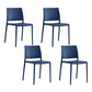 Nordic Style Plastic Dining Chair Open Back Dining Side Chair for Restaurant Dark Blue 4 Piece Set Clearhalo ' kitchen&dining_furn' 'Dining Chairs' 'Dining Tables & Seating' 'dining_chair' 'furn' 'furn_dining_chair' 'Furniture' 'furniture_dining_chair' 'Kitchen & Dining Furniture' 'kitchen' 4066581