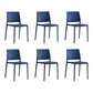 Nordic Style Plastic Dining Chair Open Back Dining Side Chair for Restaurant Dark Blue 6 Piece Set Clearhalo ' kitchen&dining_furn' 'Dining Chairs' 'Dining Tables & Seating' 'dining_chair' 'furn' 'furn_dining_chair' 'Furniture' 'furniture_dining_chair' 'Kitchen & Dining Furniture' 'kitchen' 4066583
