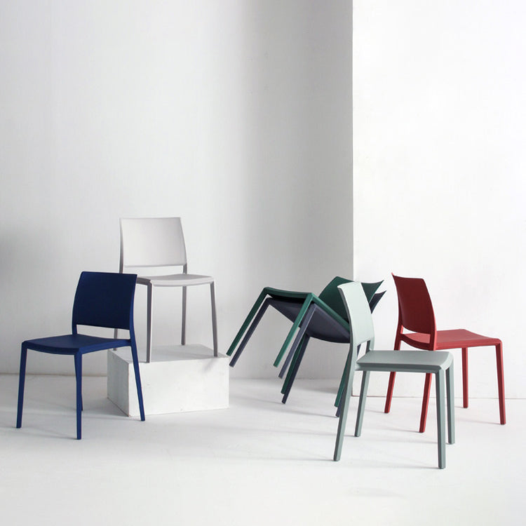 Nordic Style Plastic Dining Chair Open Back Dining Side Chair for Restaurant Clearhalo ' kitchen&dining_furn' 'Dining Chairs' 'Dining Tables & Seating' 'dining_chair' 'furn' 'furn_dining_chair' 'Furniture' 'furniture_dining_chair' 'Kitchen & Dining Furniture' 'kitchen' 4066585