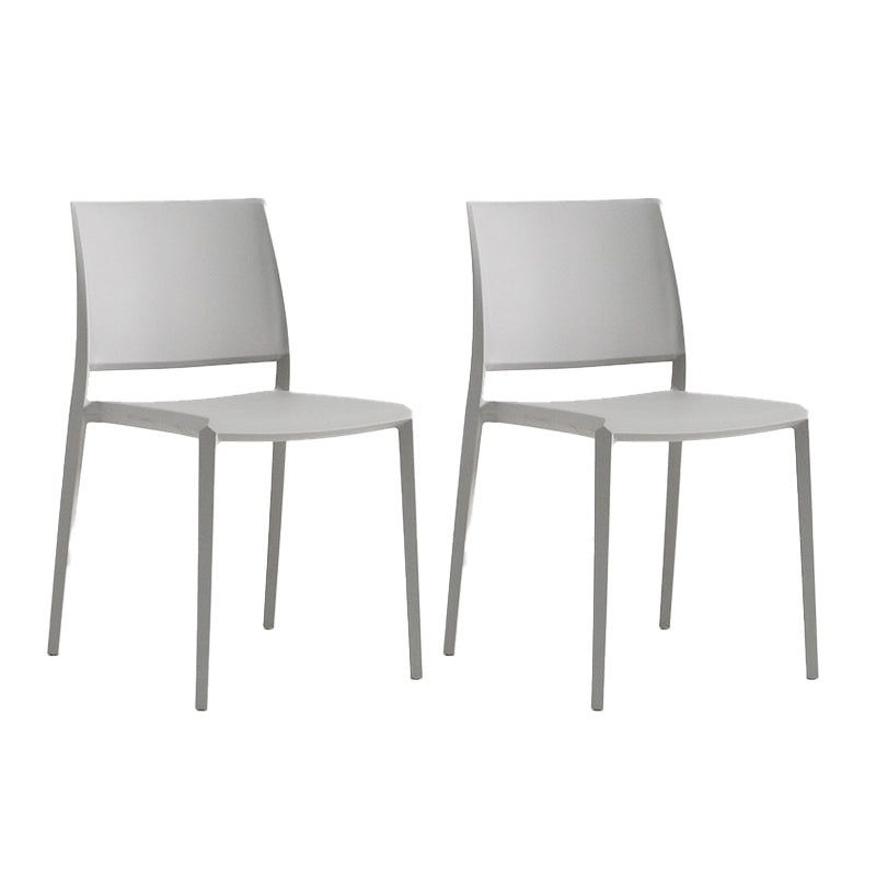 Nordic Style Plastic Dining Chair Open Back Dining Side Chair for Restaurant Light Gray 2 Piece Set Clearhalo ' kitchen&dining_furn' 'Dining Chairs' 'Dining Tables & Seating' 'dining_chair' 'furn' 'furn_dining_chair' 'Furniture' 'furniture_dining_chair' 'Kitchen & Dining Furniture' 'kitchen' 4066589