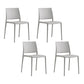 Nordic Style Plastic Dining Chair Open Back Dining Side Chair for Restaurant Light Gray 4 Piece Set Clearhalo ' kitchen&dining_furn' 'Dining Chairs' 'Dining Tables & Seating' 'dining_chair' 'furn' 'furn_dining_chair' 'Furniture' 'furniture_dining_chair' 'Kitchen & Dining Furniture' 'kitchen' 4066590