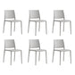Nordic Style Plastic Dining Chair Open Back Dining Side Chair for Restaurant Light Gray 6 Piece Set Clearhalo ' kitchen&dining_furn' 'Dining Chairs' 'Dining Tables & Seating' 'dining_chair' 'furn' 'furn_dining_chair' 'Furniture' 'furniture_dining_chair' 'Kitchen & Dining Furniture' 'kitchen' 4066591