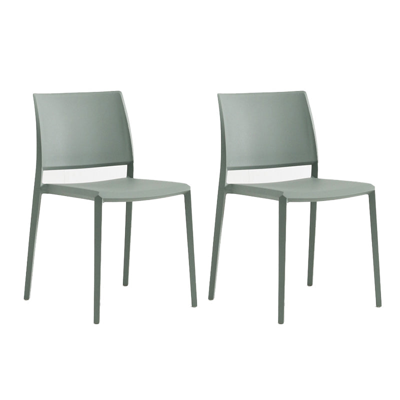 Nordic Style Plastic Dining Chair Open Back Dining Side Chair for Restaurant Gray-Green 2 Piece Set Clearhalo ' kitchen&dining_furn' 'Dining Chairs' 'Dining Tables & Seating' 'dining_chair' 'furn' 'furn_dining_chair' 'Furniture' 'furniture_dining_chair' 'Kitchen & Dining Furniture' 'kitchen' 4066592