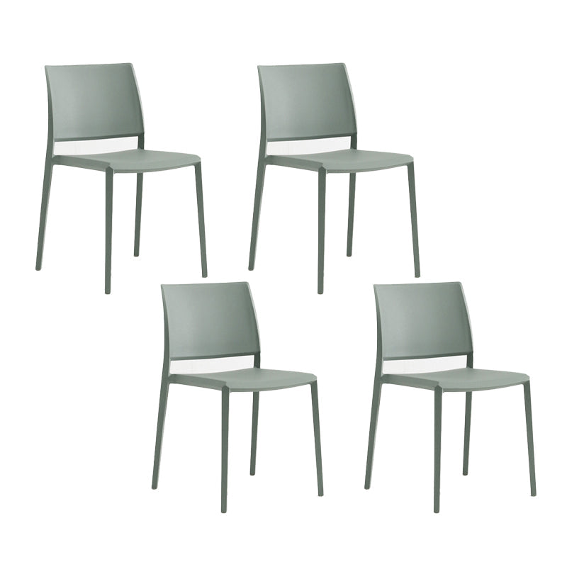 Nordic Style Plastic Dining Chair Open Back Dining Side Chair for Restaurant Gray-Green 4 Piece Set Clearhalo ' kitchen&dining_furn' 'Dining Chairs' 'Dining Tables & Seating' 'dining_chair' 'furn' 'furn_dining_chair' 'Furniture' 'furniture_dining_chair' 'Kitchen & Dining Furniture' 'kitchen' 4066593