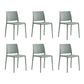 Nordic Style Plastic Dining Chair Open Back Dining Side Chair for Restaurant Gray-Green 6 Piece Set Clearhalo ' kitchen&dining_furn' 'Dining Chairs' 'Dining Tables & Seating' 'dining_chair' 'furn' 'furn_dining_chair' 'Furniture' 'furniture_dining_chair' 'Kitchen & Dining Furniture' 'kitchen' 4066594