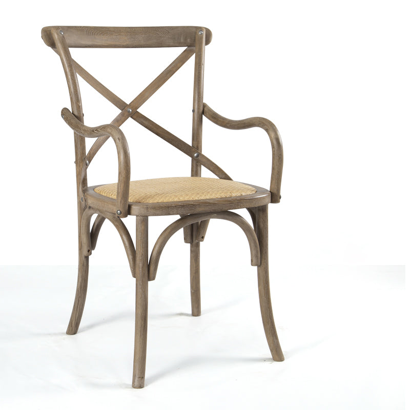 Farmhouse Wood Dining Room Chairs Cross Back Side Armchair for Restaurant Grey 1 Piece Clearhalo ' kitchen&dining_furn' 'Dining Chairs' 'Dining Tables & Seating' 'dining_chair' 'furn' 'furn_dining_chair' 'Furniture' 'furniture_dining_chair' 'Kitchen & Dining Furniture' 'kitchen' 4066626