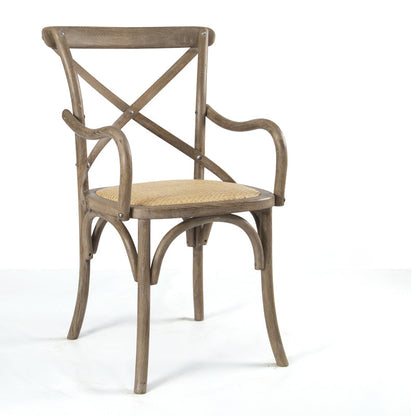 Farmhouse Wood Dining Room Chairs Cross Back Side Armchair for Restaurant Grey 1 Piece Clearhalo ' kitchen&dining_furn' 'Dining Chairs' 'Dining Tables & Seating' 'dining_chair' 'furn' 'furn_dining_chair' 'Furniture' 'furniture_dining_chair' 'Kitchen & Dining Furniture' 'kitchen' 4066626