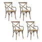 Farmhouse Wood Dining Room Chairs Cross Back Side Armchair for Restaurant Grey 4 Piece Set Clearhalo ' kitchen&dining_furn' 'Dining Chairs' 'Dining Tables & Seating' 'dining_chair' 'furn' 'furn_dining_chair' 'Furniture' 'furniture_dining_chair' 'Kitchen & Dining Furniture' 'kitchen' 4066630