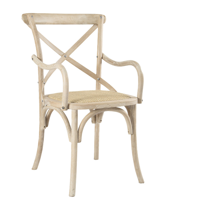 Farmhouse Wood Dining Room Chairs Cross Back Side Armchair for Restaurant White-Apricot 1 Piece Clearhalo ' kitchen&dining_furn' 'Dining Chairs' 'Dining Tables & Seating' 'dining_chair' 'furn' 'furn_dining_chair' 'Furniture' 'furniture_dining_chair' 'Kitchen & Dining Furniture' 'kitchen' 4066632