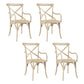Farmhouse Wood Dining Room Chairs Cross Back Side Armchair for Restaurant White-Apricot 4 Piece Set Clearhalo ' kitchen&dining_furn' 'Dining Chairs' 'Dining Tables & Seating' 'dining_chair' 'furn' 'furn_dining_chair' 'Furniture' 'furniture_dining_chair' 'Kitchen & Dining Furniture' 'kitchen' 4066637